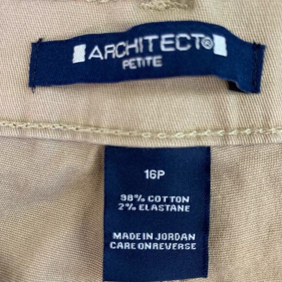 Architect Petite Classic Straight High Rise Khaki Jeans Stretchy Women Size 16P - Picture 12 of 13